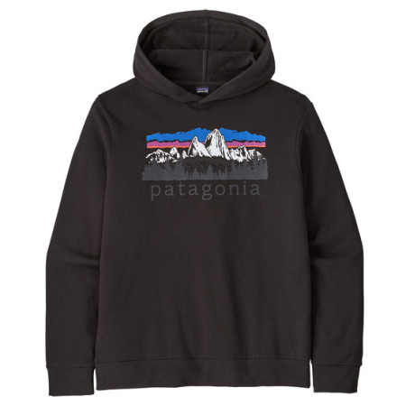 Muška dukserica Patagonia M's Fitz Roy Foothills Daily Hoody crna Black