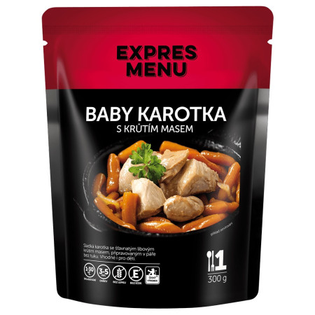 Gotova jela Expres menu Pureće meso sa baby mrkvom 300g