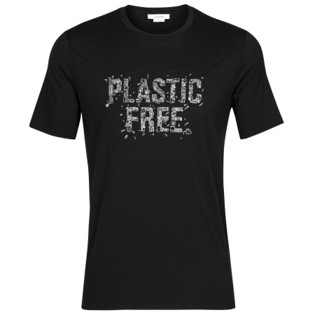 Muška majica Icebreaker Tech Lite II SS Tee Plastic Free crna