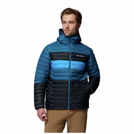 Muška jakna Columbia Powder Pass™ Hooded Jacket plava/crna Black, Phoenix Blue, Compass Blue