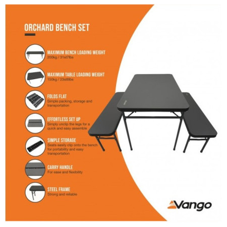 Stol sa klupama Vango Orchard Bench Set