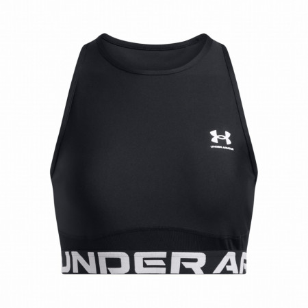 Ženski top Under Armour HeatGear Rib Tank crna/bijela Black