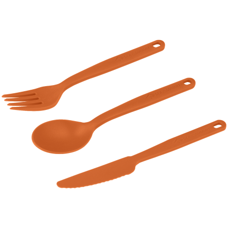 Pribor za jelo Sea to Summit Camp Cutlery Set 3 Piece narančasta Burnt Orange