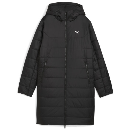 Ženska duga jakna Puma ESS Hooded Padded Parka crna PUMA Black