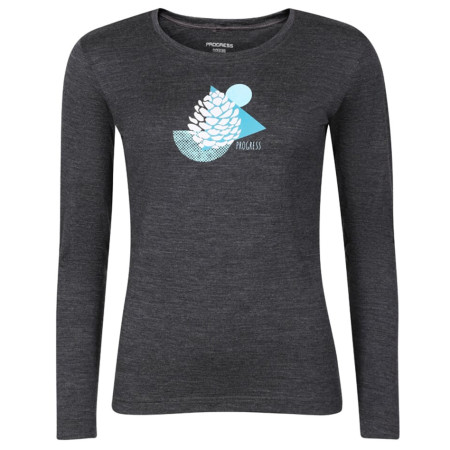 Ženska funkcionalna majica Progress Hela "Cone" siva šedý melír