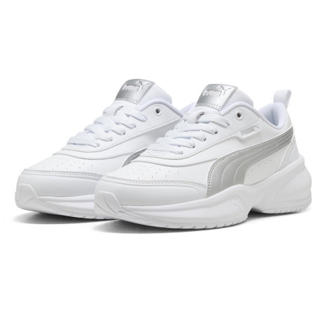 Ženske cipele Puma Cilia 2 Mode Metallic Glam bijela / srebrna PUMA White-PUMA Silver-Feather Gray