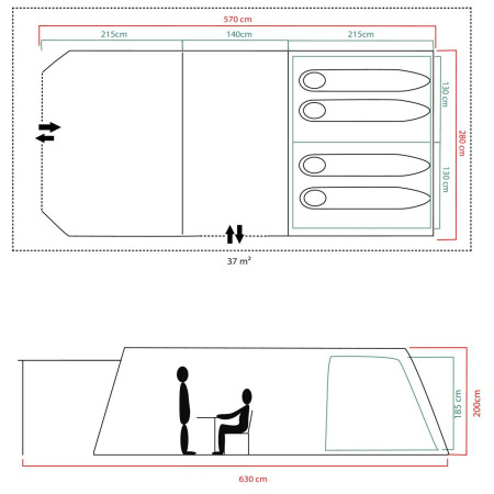 Obiteljski šator Coleman Fastpitch Victoria Falls 4