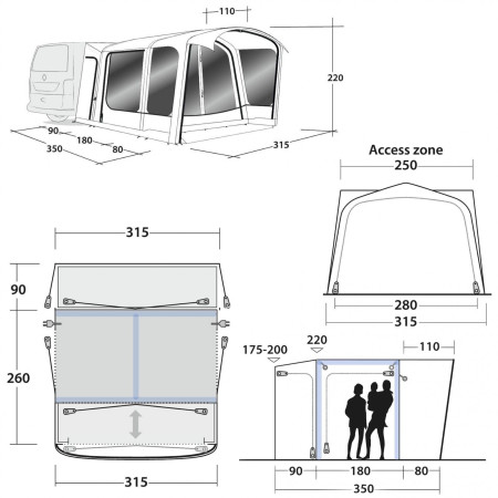 Šator za kamper Outwell Maryville 260SA Flex