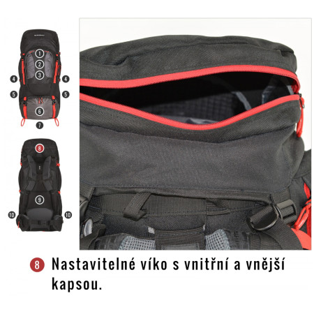 Ruksak Husky Samont 60+10 L