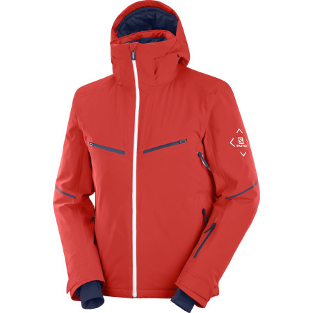 Muška jakna Salomon Brilliant Jacket M crvena GojiBerry/White/NightSky