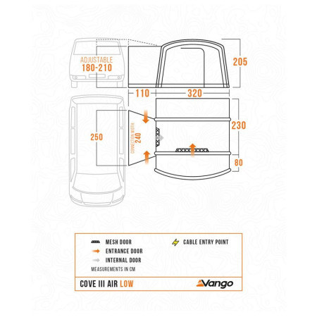 Šator za kamper Vango Cove III Air Low