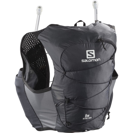 Prsluk za trčanje Salomon Active Skin 8 W Set crna Ebony