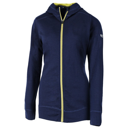Ženska dukserica Zulu Merino Hoodie Full Zip plava Navy