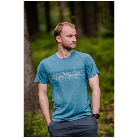 Muška majica MOOA Merino Lyolite Waves 150 Short