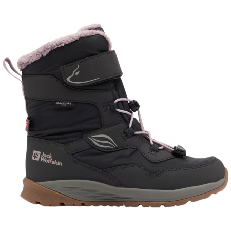 Dječje zimske cipele Jack Wolfskin Polar Bear-G Texapore High Vc K - Phantom crna/ružičasta phantom