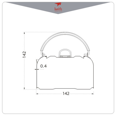 Kuhalo Keith Titanium Titanium Kettle 1 L
