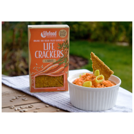 Proteinske pločice Lifefood LIFE CRACKERS Mrkvánky RAW BIO 80 g