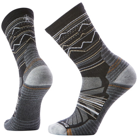 Čarape Smartwool Hike Light Cushion Mountain Range Crew crna/siva CHARCOAL/LIGHT GRAY