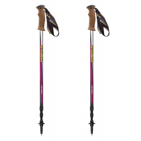Trekking štapovi Vipole Trekker Cork ružičasta Violet