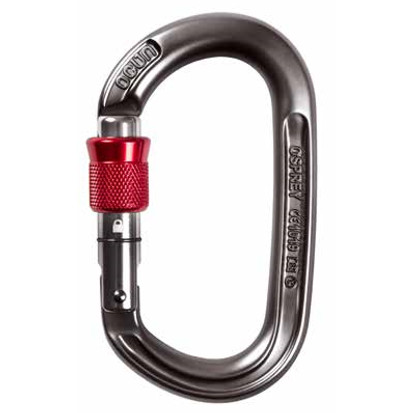 Karabiner Ocún OSPREY screw tamno siva