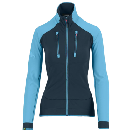Ženska funkcionalna dukserica Karpos Alagna Evo W Jacket plava / svijetloplava Midnight/Blue Atoll