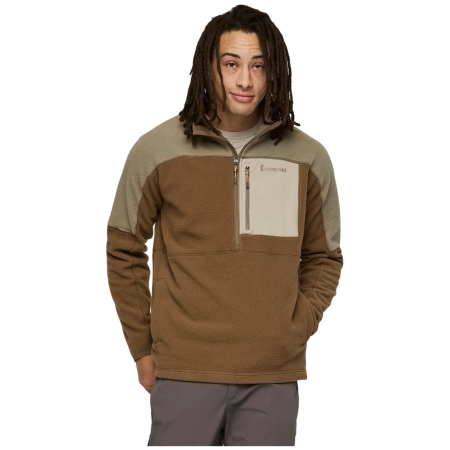 Muške funkcionalne majice dugih rukava Cotopaxi M'S Abrazo Fleece Half-Zip Jacket smeđa/siva Stone and Dune