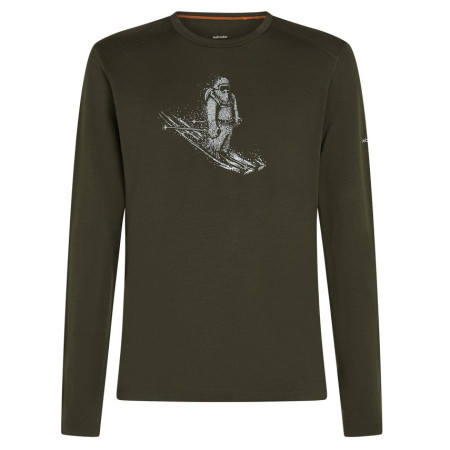 Muške funkcionalne majice Icebreaker Men Merino 200 Oasis LS Crewe SkiingYeti tamno zelena Dk Loden