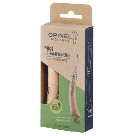 Nož Opinel VRI N°08 Inox nož za gljive, ručka od bukve