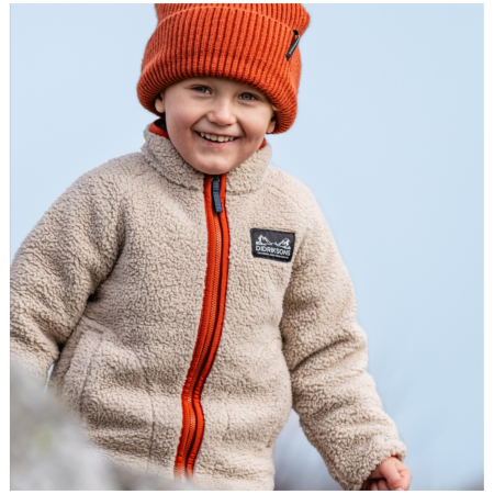 Dječja dukserica Didriksons Gibbs Kids Fullzip 2 Beach Beige/Rust