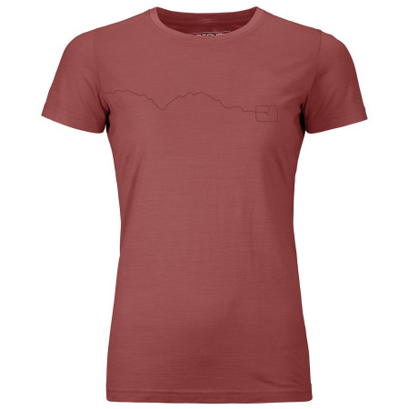 Ženska majica Ortovox 120 Tec Mountain T-Shirt W crvena Blush