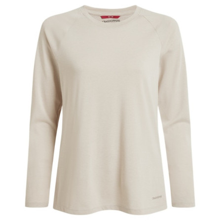 Ženska majica Craghoppers NosiLife Nour LS T-Shirt bež Oyster Marl