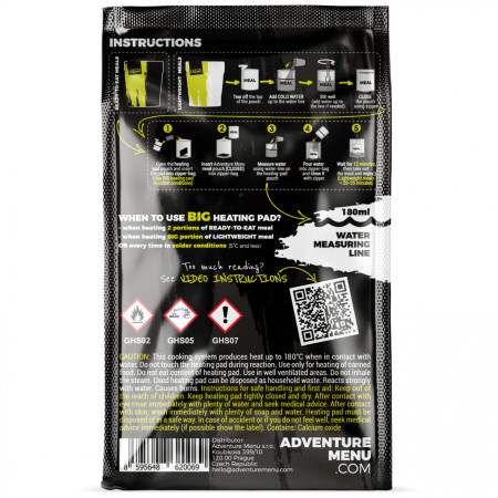 Samozagrijavanje bez plamena za hranu Adventure Menu Big 60 g