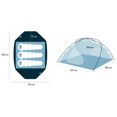 Turistički šator Warg Alp 3