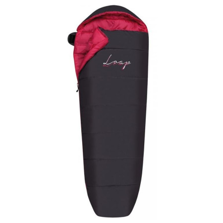 Ženska vreća za spavanje Loap Dauhali L siva/ružičasta Grey