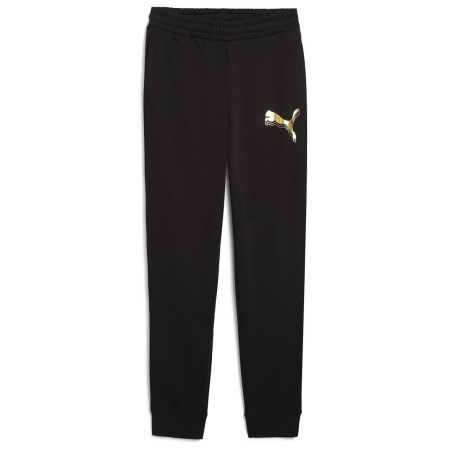Ženske trenerke Puma ESS METALLIC Sweatpants FL crna PUMA Black-Metallic Gold