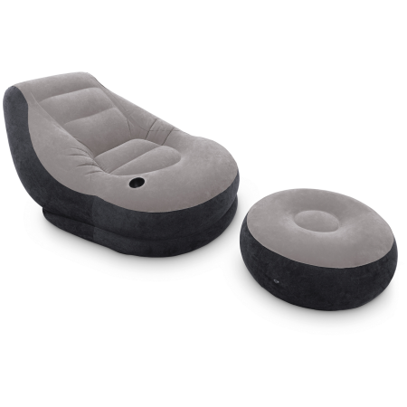 Stolica na napuhavanje Intex Ultra Lounge svijetlo siva grey