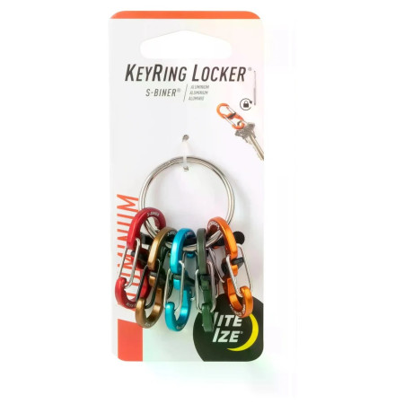 Privjesak za ključeve Nite Ize KeyRing Locker Aluminum 5 S-Biner