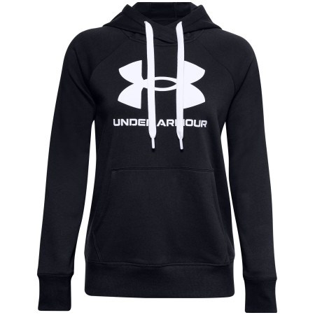 Ženska dukserica Under Armour Rival Fleece Logo Hoodie-BLK crna Black/White/White