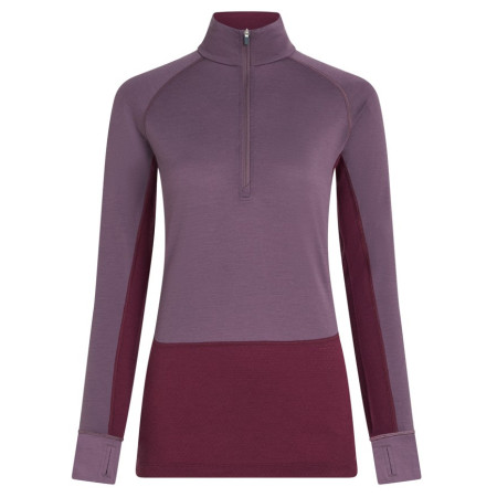 Ženska funkcionalna majica Icebreaker Women Mer 200 ZoneKnit LS Half Zip Ljubičasta Dkber/Greplu/Cb