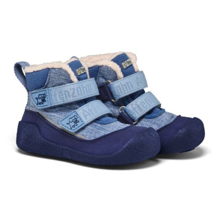 Dječje zimske cipele Affenzahn Prewalker Midboot Vegan Snuggy Elephant plava Elephant