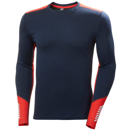 Muške funkcionalne majice Helly Hansen Lifa Merino Midweight Crew plava / crvena Navy