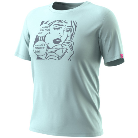 Ženska majica Dynafit Graphic Co T-Shirt W svijetlo plava 3181 - cloud blue/POWDER DAY