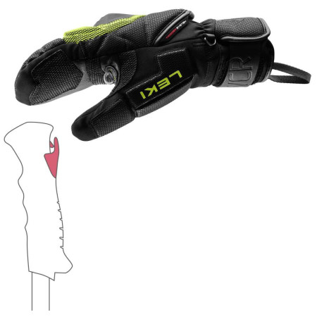 Rukavice za skijanje Leki WCR Coach 3D Mitt