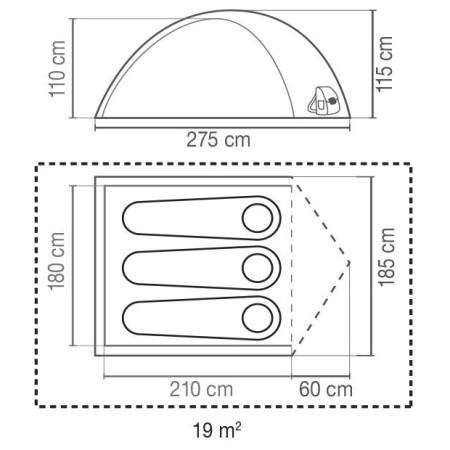 Turistički šator Coleman Darwin Summer 3