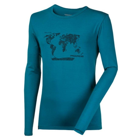 Muške funkcionalne majice Progress OS VANDAL "SVĚT" 24DT plava Petrol