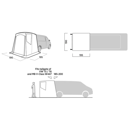 Stražnji šator za auto Easy Camp Krossbu II.