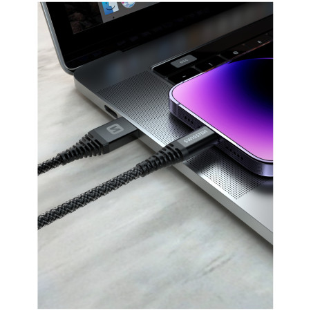Kabeli za punjenje i sinhronizaciju Swissten Aramid Reinforced USB/USB-C 1,5 m