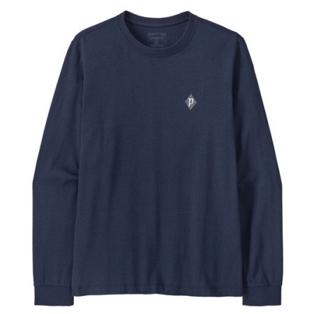 Muška majica Patagonia M's L/S MW Hut Tripper Skyline T-Shirt plava New Navy