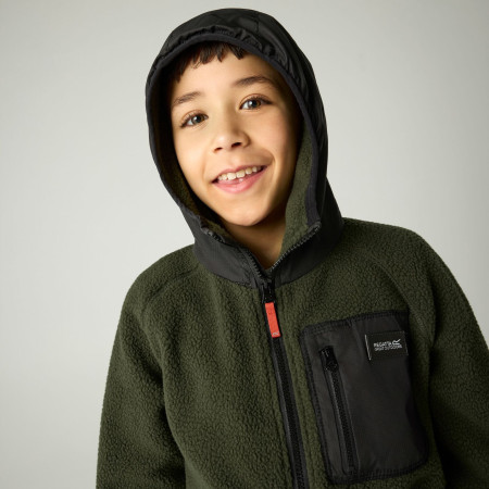 Dječja dukserica Regatta Munro Hybrid Jacket DarkKhak/Blk