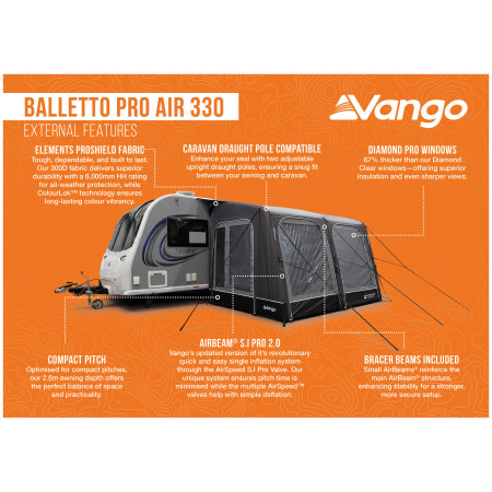 Šator za kamper Vango Balletto Pro Air 330